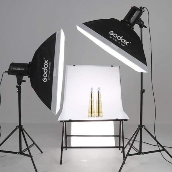 Godox E250 Strobe Studio Flash Light Kit 750W  Photographic Lighting - Strobes, Light Stands, Triggers, Soft Box,Boom Arm 5